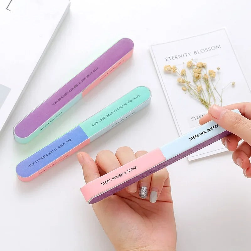 Nail Filer Set – Professional 3 Step Nail Buffer & File | Smooth, Shape & Shine Nails