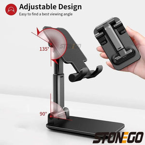 Adjustable Mobile Stand – Foldable Desk Phone Holder with Anti-Slip Base