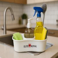 Active Cleaner Soap Pump Organizer – 2-in-1 Kitchen Sink Soap Dispenser with Sponge Holder