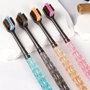 Charcoal Silk Soft Toothbrush – Ultra Soft Bristles Premium Adult Brush (For Men & Women)