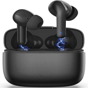 Wireless Bluetooth Earbuds (Black) – HD Sound, Noise Reduction & Charging Case