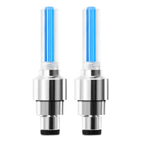 Pack of 4 Car Wheel LED Valve Lights – Blue Motion Sensor Tire Lights (Universal Fit)