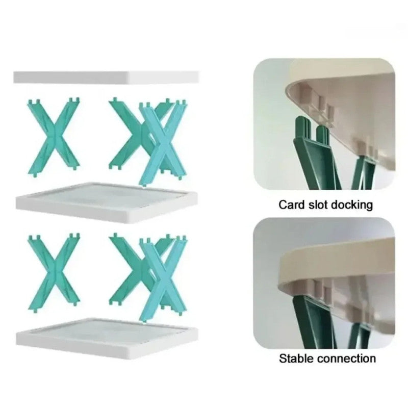 5 Layer X Shape Shoe Rack – Stylish Multi-Tier Space Saving Shoe Organizer