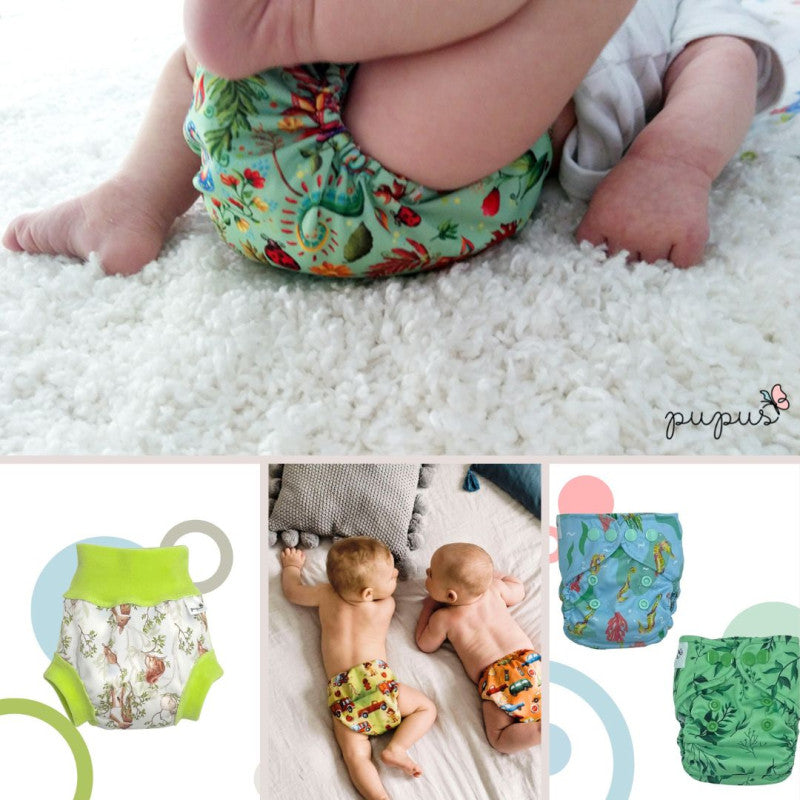 Pack of 2 Reusable Adjustable Baby Washable Diapers (Kids)