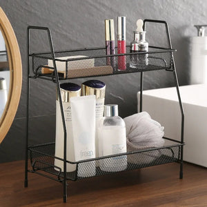 2 Layer Steel Rack – Multi-Purpose Desktop Organizer Shelf