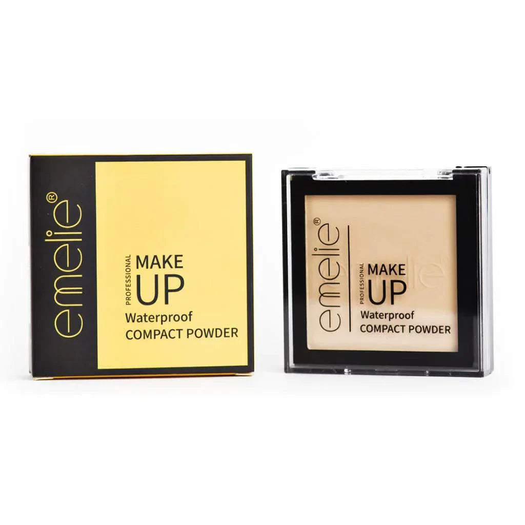 Emelie Makeup Waterproof Compact Powder – Full Matte Coverage Long Lasting Face Powder