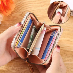 Womens Wallet Single Zipper Wallet for Ladies Small Wallet