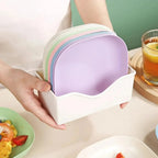 China Plate Set with Stand – Stylish Square Plates Set for Kitchen & Dining