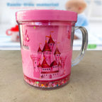 Kids Glitter Mug – Cartoon Fun Cup with Sparkle Effect (With Lid)