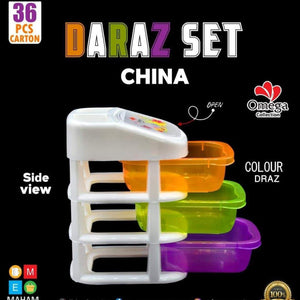 3 Pcs Rainbow Jewellery Organizer Box – Multi-Layer Storage Case
