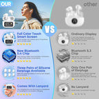 A9 Smart Tactile Wireless Earbuds – Touch Screen Case, Noise Reduction & Bluetooth 5.3