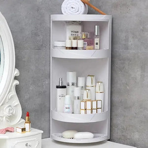 EMSA Bathroom Cabinet – Double Layer Corner Storage Organizer