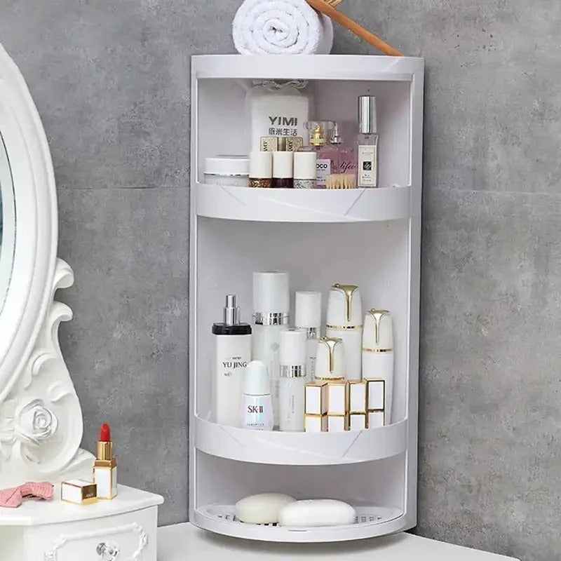 EMSA Bathroom Cabinet – Double Layer Corner Storage Organizer