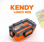 Kendy Lunch Box – Leakproof Lunch Box with Spoon & Fork | Crystal Clear Lid