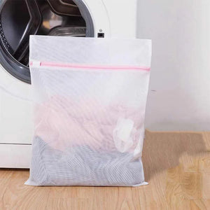 Pack of 2 Mesh Laundry Bag – Zippered Washing Machine Protection Net Pouch