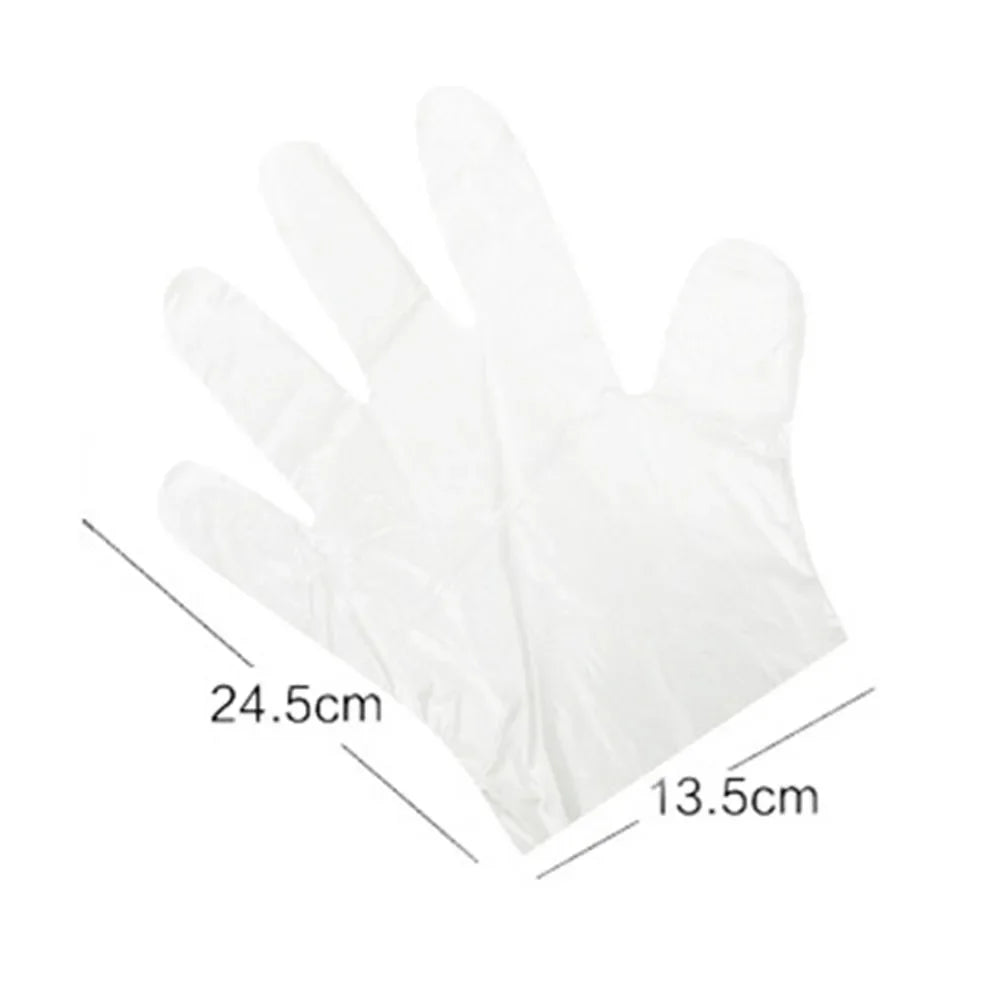 Pack of 2 Disposable Plastic Gloves (100 Pcs) – Hygienic Food Handling & Cleaning Gloves
