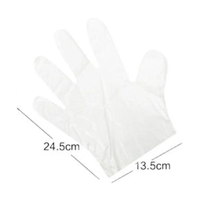 Pack of 2 Disposable Plastic Gloves (100 Pcs) – Hygienic Food Handling & Cleaning Gloves