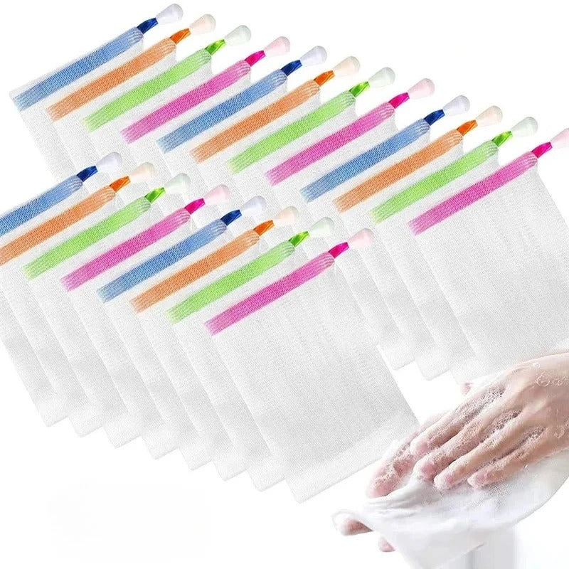 Pack of 3 Soap Saver Bag – Foaming Mesh Soap Net for Rich Lather & Zero Waste