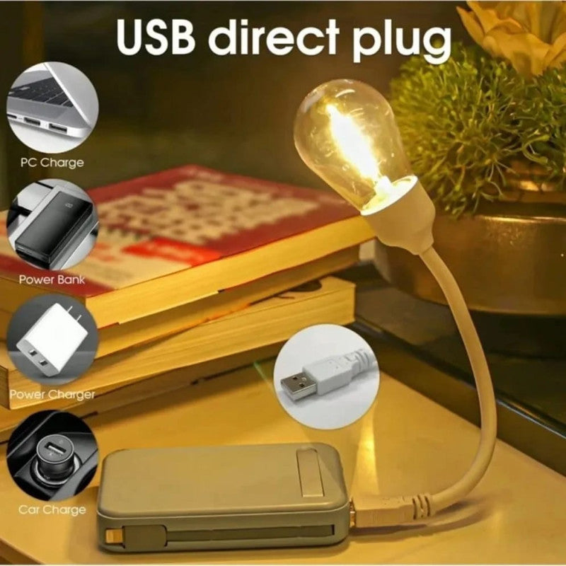 S14 USB LED Bulb – Flexible Portable Night Light | Energy Saving
