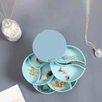 4 Layer Rotating Jewellery Organizer Box with Mirror – Multi-Storage Case