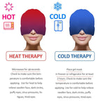 Hot & Cold Therapy Ice Cap – Gel Headache Relief Mask | Migraine Relief & Stress Cooling Cap