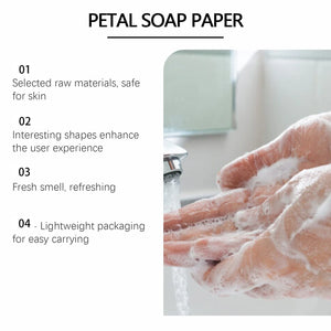 Pack of 3 Flower Paper Soap Sheets – Portable Travel Hand Wash Soap (Box Pack) 🌸