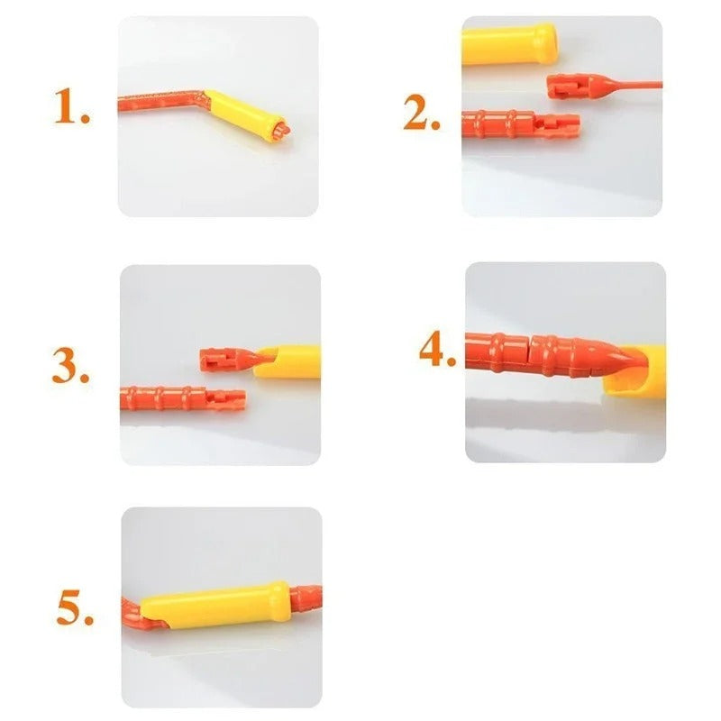 Pack of 2 Hair Removal Drain Cleaner Stick – Flexible Pipe Cleaning Tool | Anti-Clog Sink & Bathroom Drain Cleaner