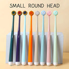 Pack of 2 Round Head Soft Toothbrush – Precision Clean Bristles | Comfortable Grip  Brush