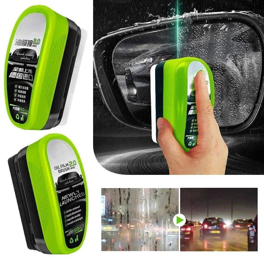 Oil Film Cleaning Brush – Car Glass Degreasing Wipe | Windshield Oil Film Remover Tool