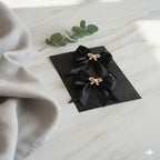 Pack of 4 Bow Hair Clips with Stone – Stylish Girls Hair Accessories