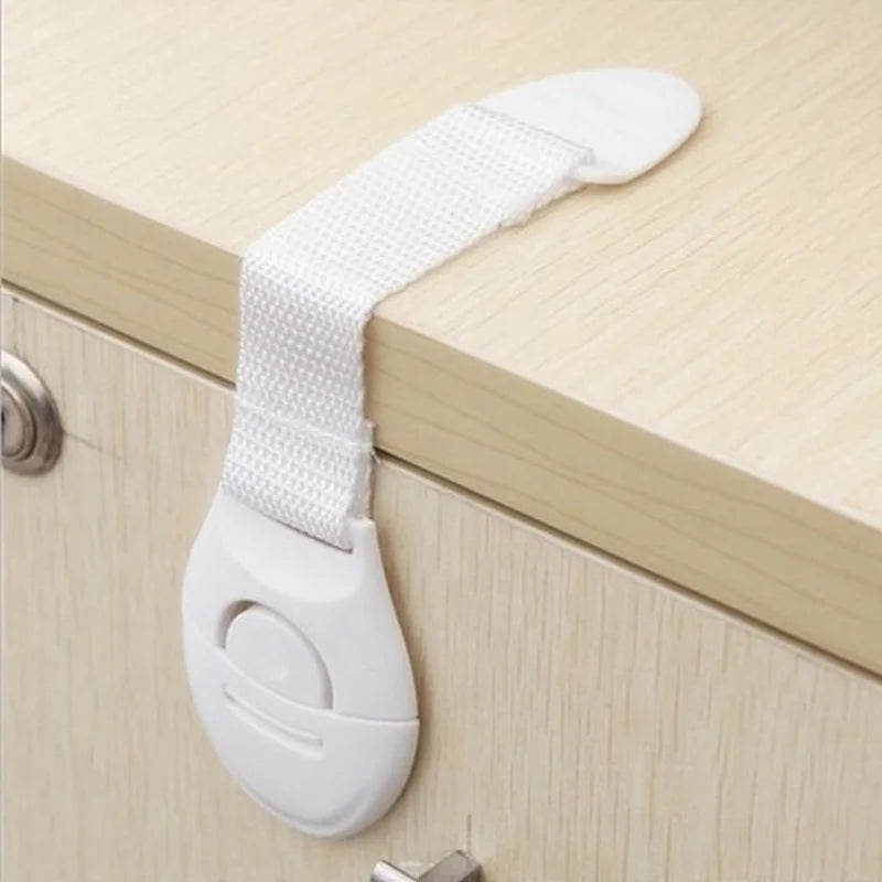 Pack of 3 Child Safety Ribbon Lock – Adjustable Cabinet & Drawer Lock | Baby Proof Multi-Purpose Lock