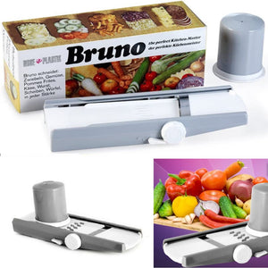 Bruno Vegetable Chopper & Slicer – Manual Multi Cutter | Adjustable Kitchen Slicer for Vegetables & Fruits