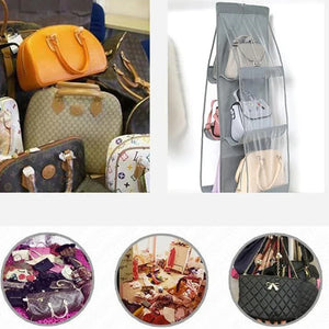 Buy 1 Get 1 Free Hanging Purse Organizer – Wardrobe Handbag Storage with Multiple Pockets