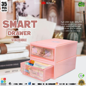 Royal Smart Drawer – 2 Layer Plastic Storage Organizer Box (Multi-Color)