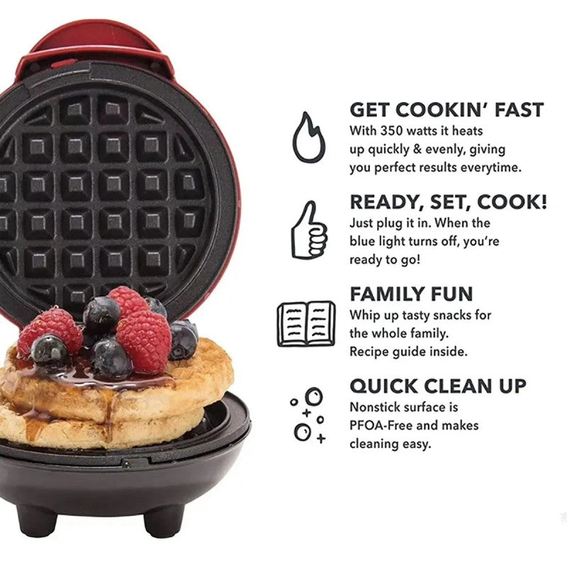Mini Waffle Maker – Electric Non-Stick Breakfast Machine | Cone Maker