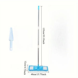 Chenille Flat Mop – 360° Floor Cleaning Mop with Microfiber Head & Adjustable Handle