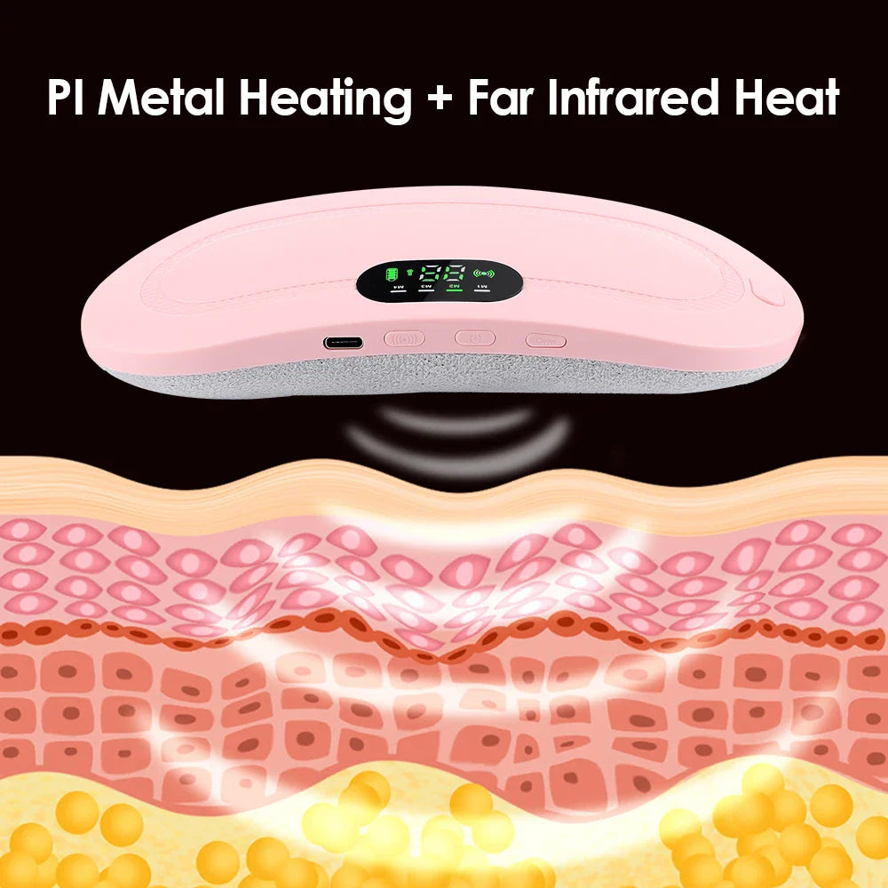 Menstrual Pain Relief Belt – Rechargeable Heating Waist Belt for Period Cramps & Back Pain