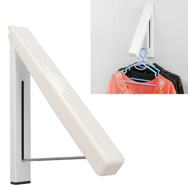 Mini Foldable Cloth Rack (Metal) – Wall Mounted Clothes Hanger Organizer
