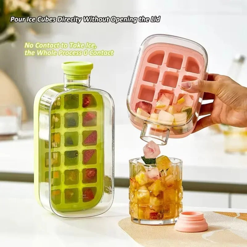 Cool Ice Cube Bottle 800ML – Built-in Ice Mold Water Bottle