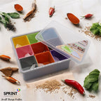 9 Grid Spice Box – Rainbow Masala Organizer with Lid (Kitchen Storage Box)