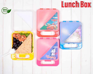 Pack of 2 Sandwich Lunch Box – Kids Triangle Lunch Box BPA-Free with Handle
