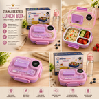 Banto Smart Temperature Stainless Steel Lunch Box – 800ML Leakproof Bento Lunch Box