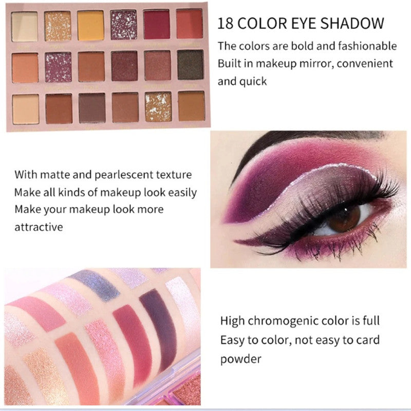 Nude Eyeshadow Palette – Matte & Shimmer Natural Eye Makeup Kit