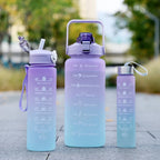 3PCS Water Bottle Set – Motivational Gradient Bottles