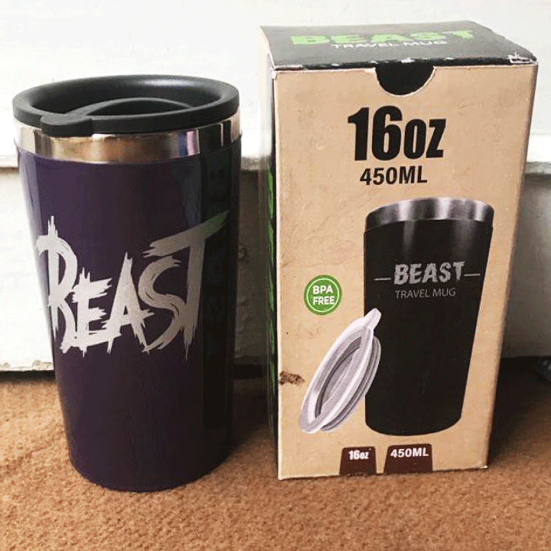 Beast Mug 450ML – Stylish Insulated Travel Mug with Lid (Leakproof)