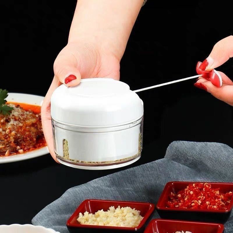 Mini Manual Food Chopper – Hand Press Vegetable Cutter | Garlic, Onion & Chilli Chopper