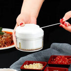 Mini Manual Food Chopper – Hand Press Vegetable Cutter | Garlic, Onion & Chilli Chopper