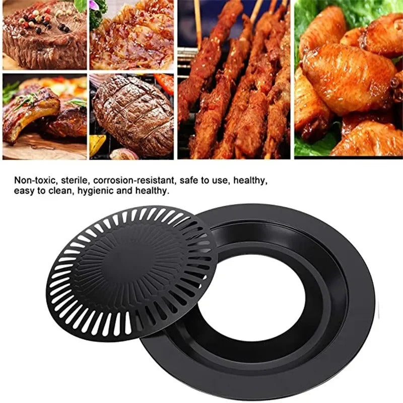 Stove Top BBQ Grill Pan – Non-Stick Portable Grill for Gas Stove | Indoor BBQ & Steak Grill Plate