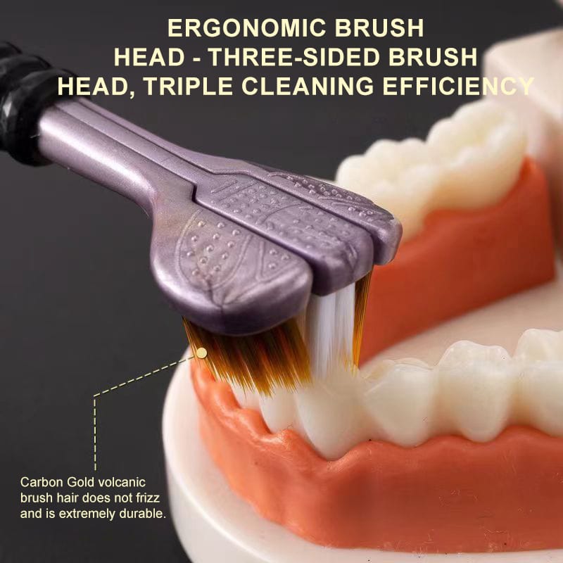 3-Sided Toothbrush (Pack of 2) – U-Shaped Triple Cleaning Brush | Fast & Deep Teeth Cleaning