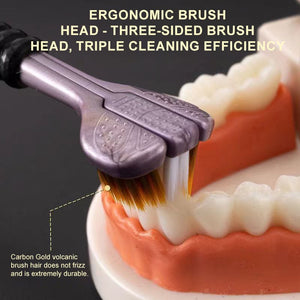 3-Sided Toothbrush (Pack of 2) – U-Shaped Triple Cleaning Brush | Fast & Deep Teeth Cleaning